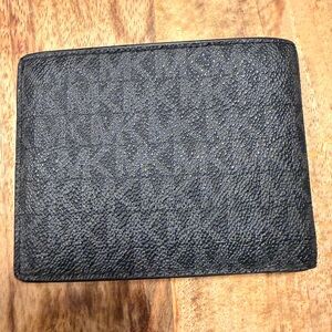 Black Textured Michael Kors Wallet